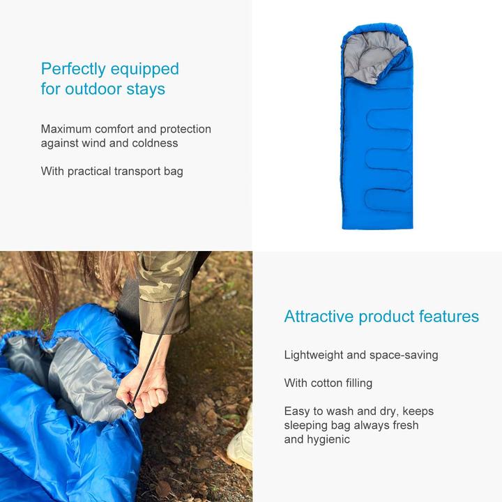Produktbild Intirilife Schlafsack geeignet für 15 - 20 Grad (200 cm)