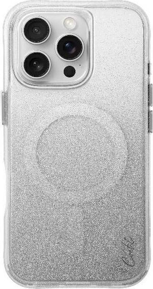 Actual product image Uniq etui Coehl Lumino iPhone 16 Pro 6.3" Magnetic Charging srebrny/sparkling silver (Apple iPhone 16 Pro)