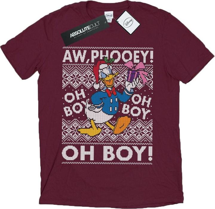 Disney Donald Duck Christmas Fair Isle TShirt (XL)