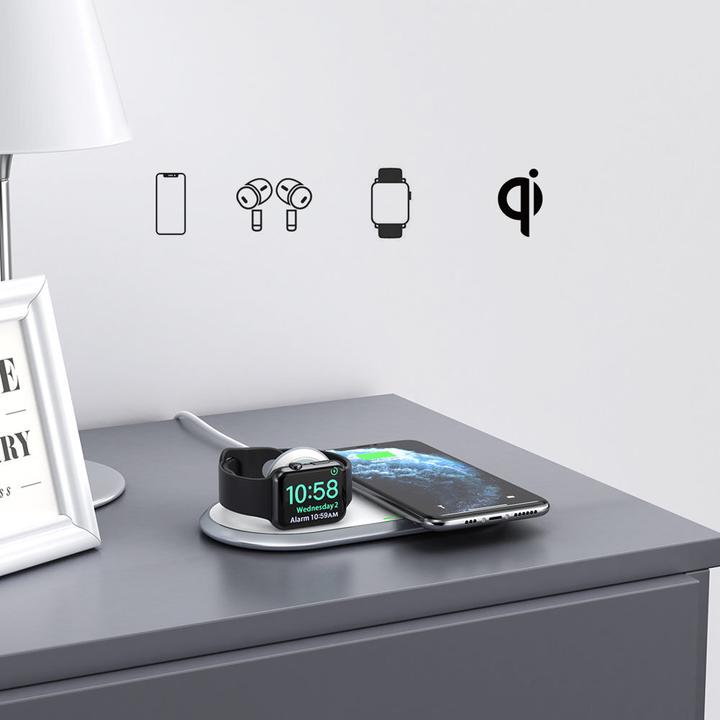 Produktbild Choetech Qi 2in1 kabelloses Ladegerät für Smartphones (10 W)