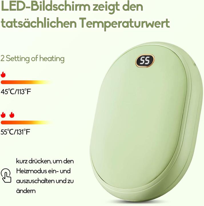 Immagine prodotto Eosvap Wiederaufladbarer Handwärmer mit Power Bank
