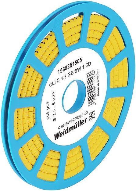 Weidmüller CLI C 1-3 GE/SW L CD Leiter- markierer 3x4,2mm PVC GE 1568251659