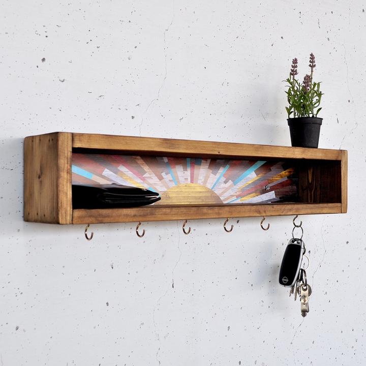 Immagine prodotto Hanah Home Sculpted Decorative Wooden Wall Shelf (40 x 10 x 10 cm)