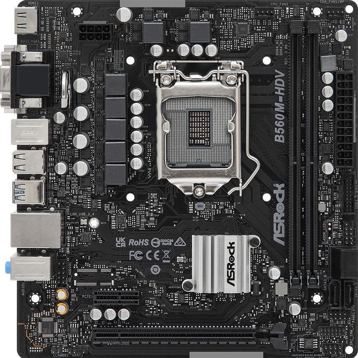 Actual product image AsRock B560M-HDV R3.0 (LGA 1200, Intel B560, mATX)
