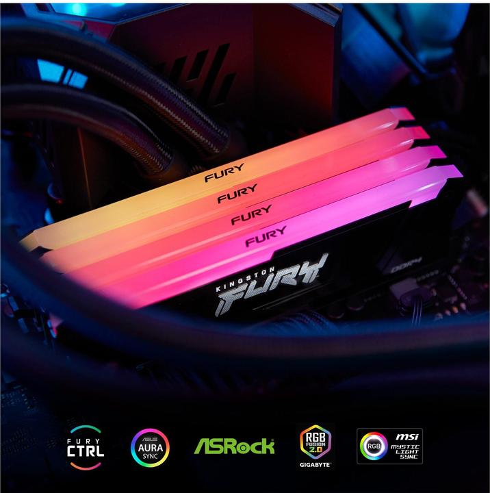 Produktbild Kingston Fury Beast RGB (2 x 32GB, 1600 MHz, DDR4-RAM, DIMM)