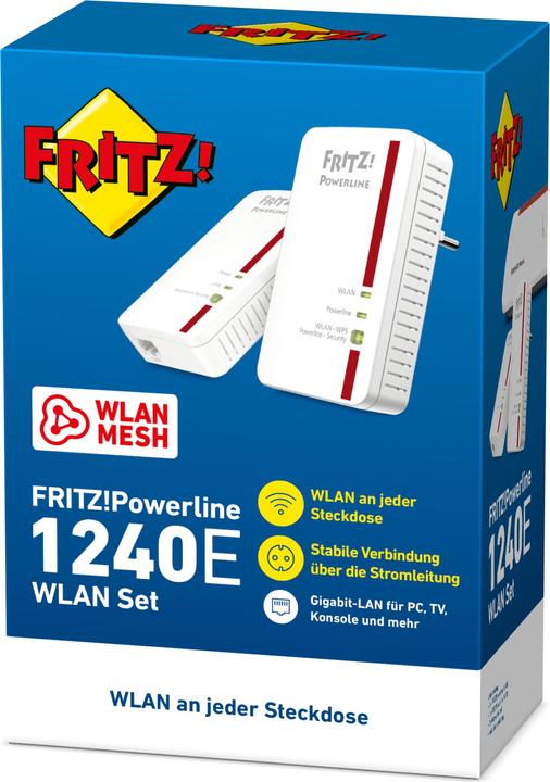 Immagine prodotto AVM FRITZ! Set WLAN Powerline 1240E (1200 Mbit/s)