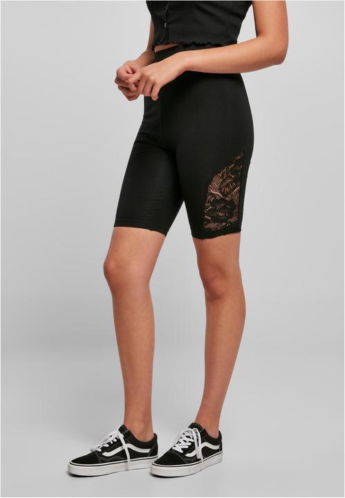 Actual product image Urban Classics Ladies High Waist Lace Inset Cycle Shorts - 16956 (S)