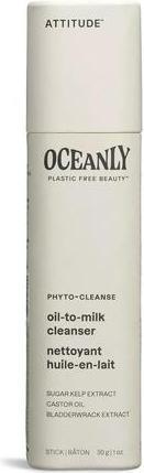 Actual product image Attitude Oceanly Oil-to-Milk Face Cleanser Stick EWG Verified Plant and Mineral-Based Ingredients Ve (Cleansing lotion)