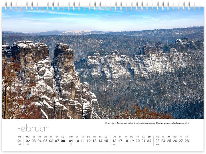 Produktbild Kalender Schsische Schweiz kompakt 2026 (21 x 15 cm, Deutsch)