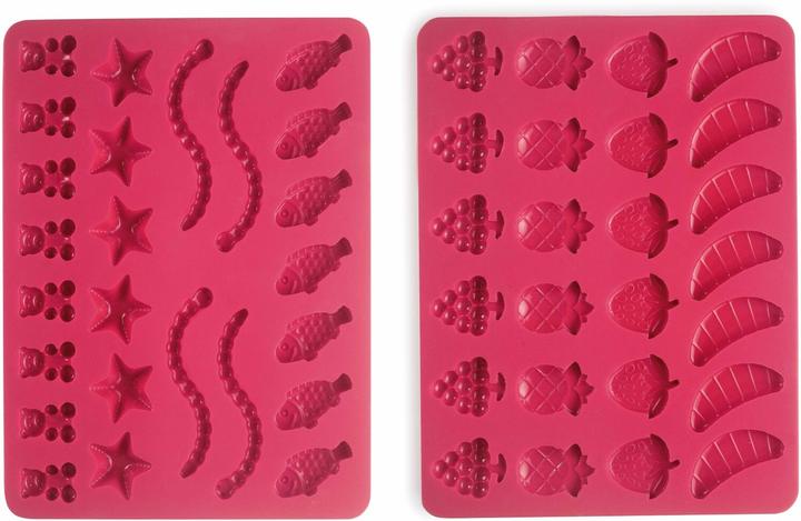 Ibili Set von 2 Gummibärchen-Formen 23 x 18 cm Perfekt für hausgemachte Gummibärchen