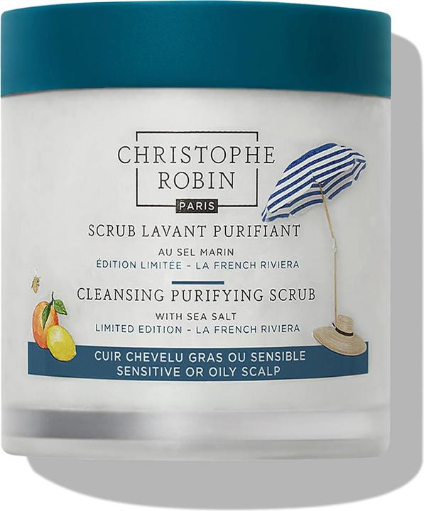 Produktbild Christophe Robin Scrub Lavant Purifiant au Sel Marin Édition Limitée – La French Riviera (250 ml, Flüssiges Shampoo)