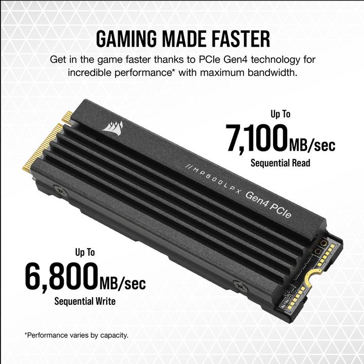 Actual product image Corsair MP600 PRO LPX (2000 GB, M.2 2280)