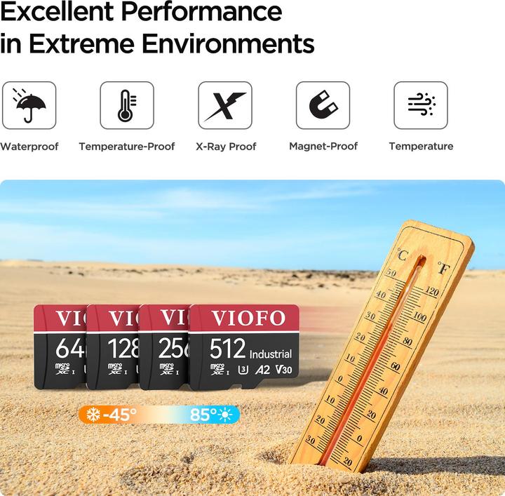Image du produit Viofo 512GB SD card (512 Go, microSDXC, U3, UHS-I)