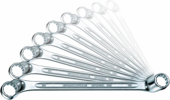 Actual product image Stahlwille Double-ended ring spanner set | StahlwilleSTABIL® 20/8 (22 mm, 8 mm, 10 mm, 14 mm, 21 mm, 18 mm, 11 mm, 7 mm, 12 mm, 19 mm, 17 mm, 20 mm, 15 mm, 13 mm, 6 mm, 9 mm, 16 mm)