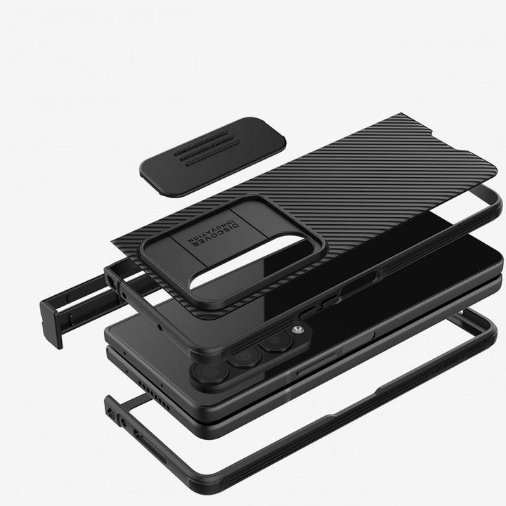 Produktbild Nillkin CamShield Pro Hülle (einfach) für Samsung Galaxy Z Flat 4 Cover mit dunkelgrüner Kameraabdec (Samsung Galaxy Z Fold4)