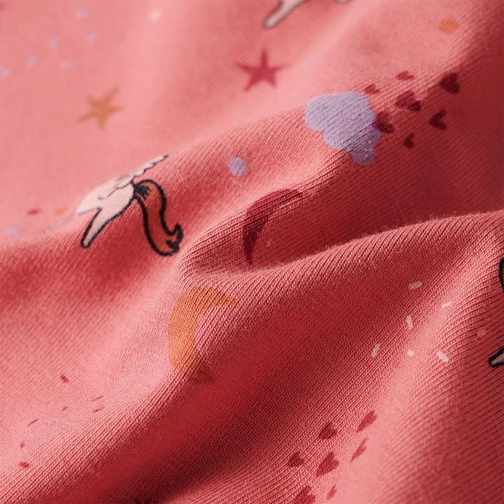 Produktbild VidaXL Kinderpyjama mit Langen Ärmeln Altrosa 116,Material: 95 (116)