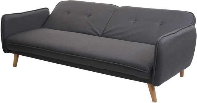 Produktbild Swisshandel24 Schlafsofa, Couch Klappsofa Gästebett Bettsofa, Schlaffunktion Stoff/Textil anthrazit-grau - 69686 (Bettsofa)