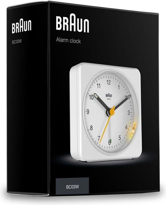Productafbeelding Braun BC 03 W Quartz wekker analoog