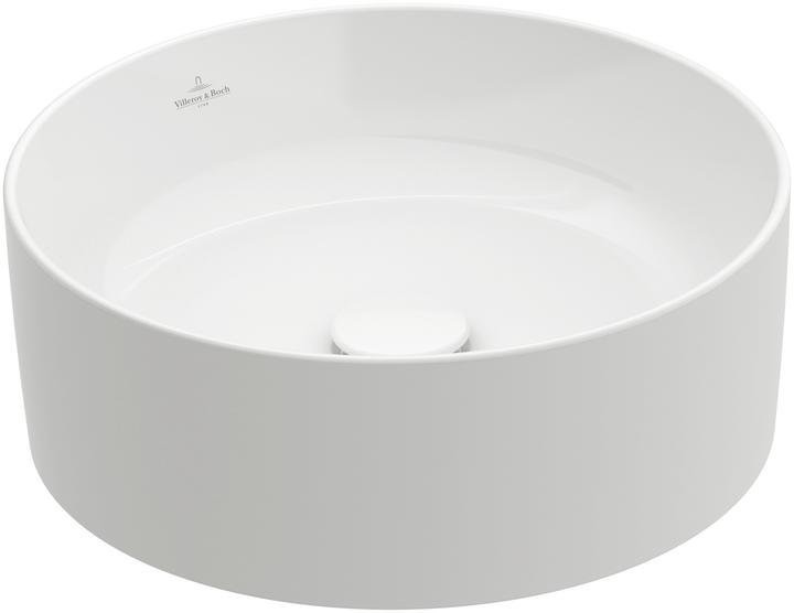 Villeroy & Boch Vasque à poser V&B COLLARO d= 400mm rond sans plage de robinetterie we C+ (400 mm, 400 mm)