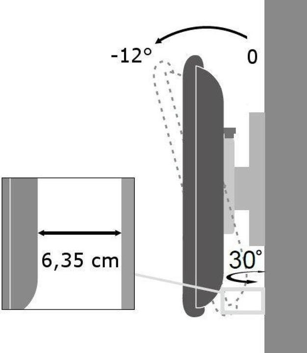 Immagine prodotto Techly Supporto a parete inclinabile (Muro, 37", 25 kg)