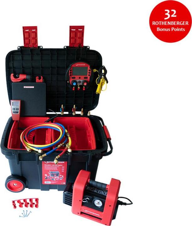 Image du produit Rothenberger Kit complet froid/climatisation ROCADDY 120 R32 DIGITAL jusqu'à 1 3/8 ″ 6-35 mm 230 / 50 V / Hz (1200 mm)