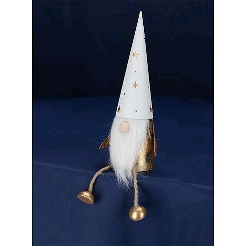 Söllner Floristik or blancPetit lutin en métal debout