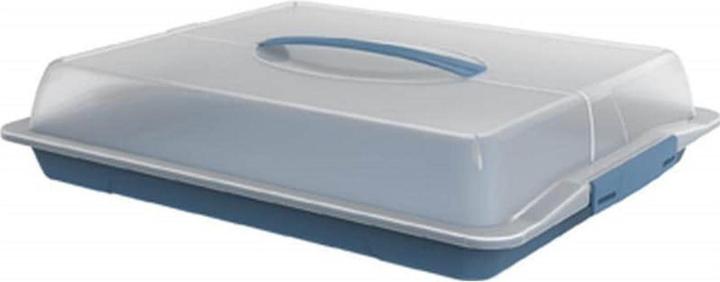 Rotho Contenitore di stoccaggio John 12 l, Blu/Trasparente