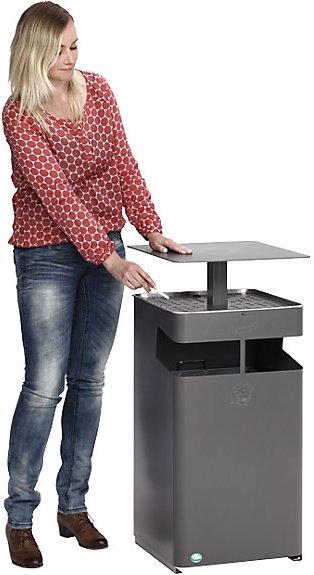 Produktbild VAR Abfall/Ascher, mit Dach, Volumen 38 l, eisenglimmer (38 l)