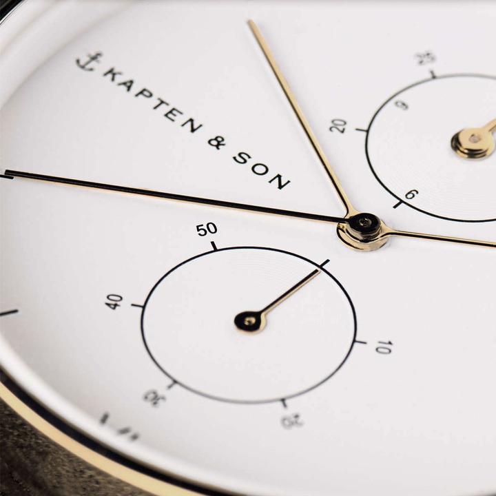 Produktbild Kapten & Son Chrono Gold Bicolor Steel (40 mm) (Analoguhr, 40 mm)