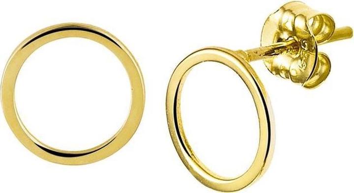 Sparkle14 Ohrknöpfe rund - 8 mm - Gold (Gelbgold)