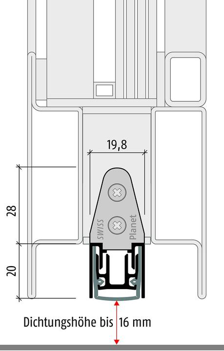 Actual product image Planet Door drop seals MF