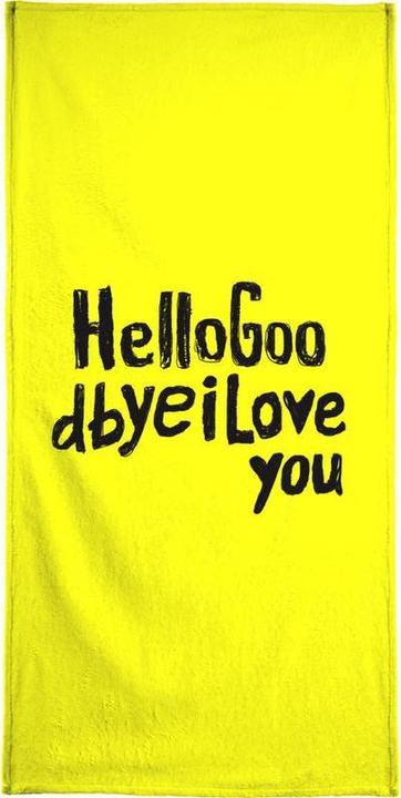 Produktbild Juniqe Hello Goodbye by Mica Andreea - Zitate & Slogans (70 x 140 cm)