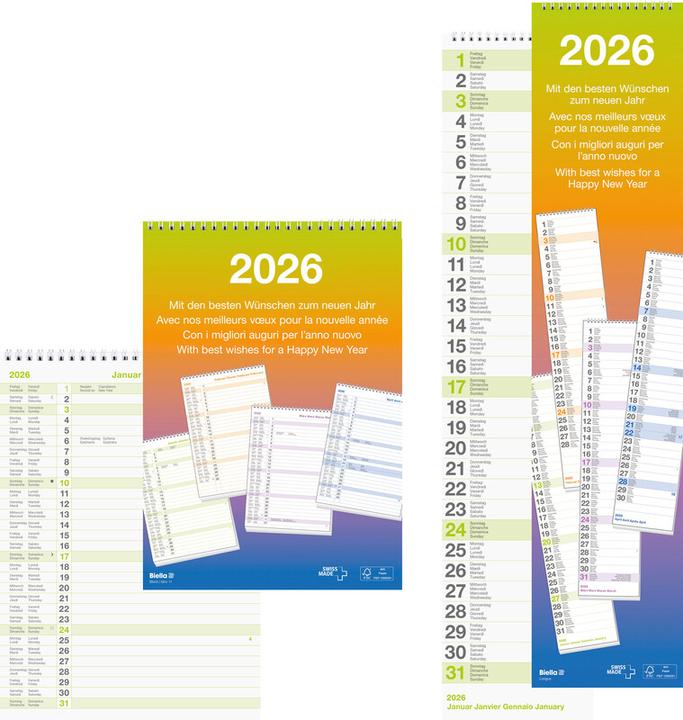 Valeurs nutritives et ingrédients Biella Calendrier mural (21 x 29,7 cm, Non contraignant)