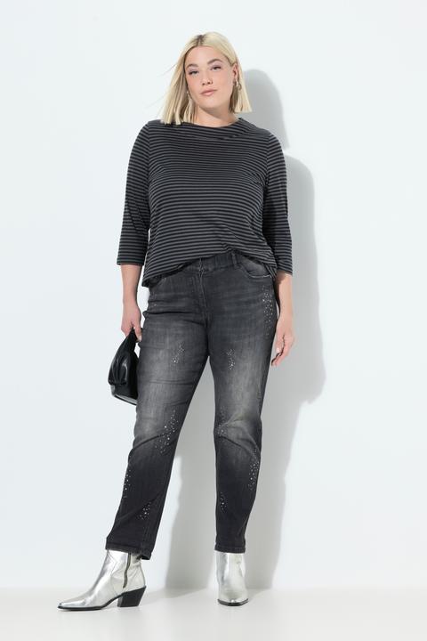 Produktbild Ulla Popken Boyfriend-Jeans, Ziernieten, Stretchdenim (48)