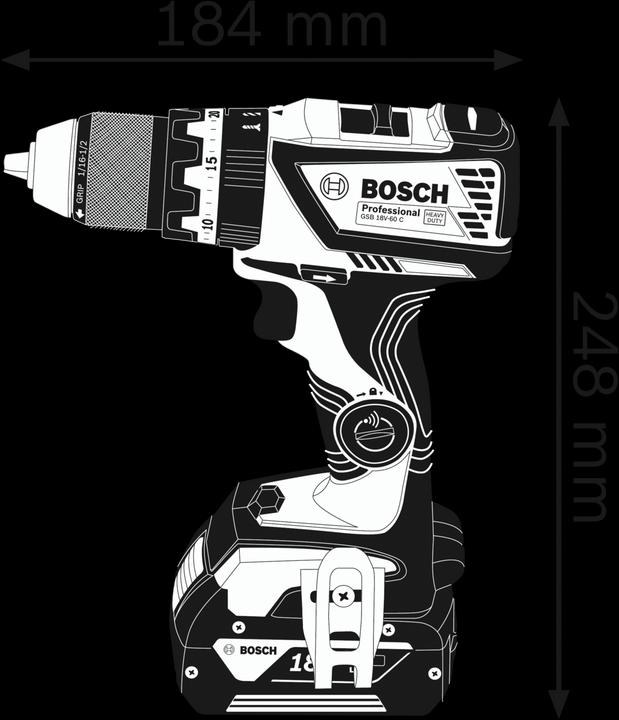 Produktbild Bosch Professional GSB 18V-60 C Professional (Akkubetrieb)