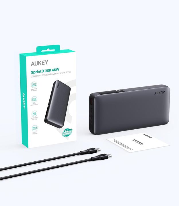 Image du produit Aukey SprintX (20000 mAh, 65 W, 74 Wh)