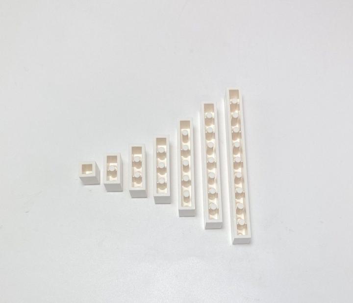 Actual product image LEGO Bricks White 1x1, 1x2, 1x3, 1x4 - NEW! Quantity 50x (LEGO Classic)