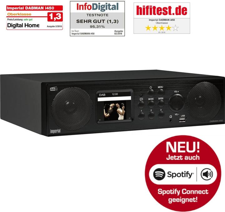 Image du produit Imperial Dabman i450 (Webradio, DAB+ DAB, VHF, FM, Bluetooth, WiFi)
