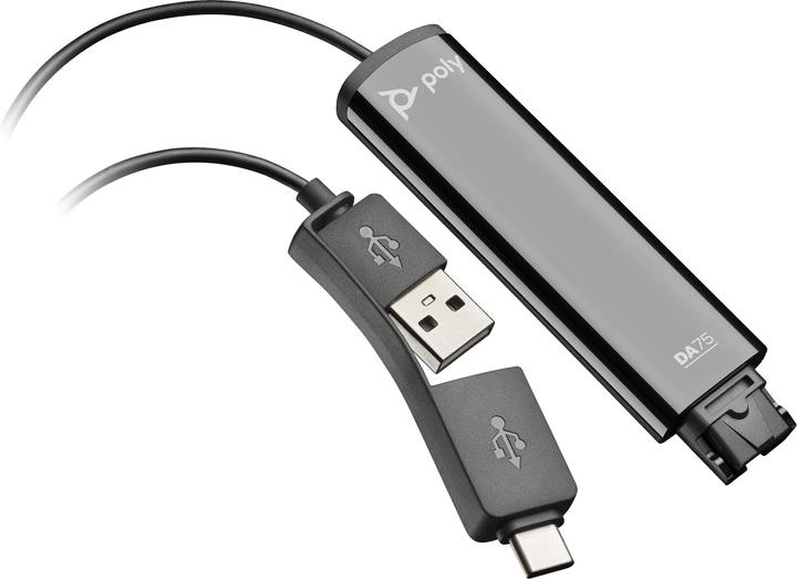 Actual product image Poly HP DA75 USB to QD Adapter