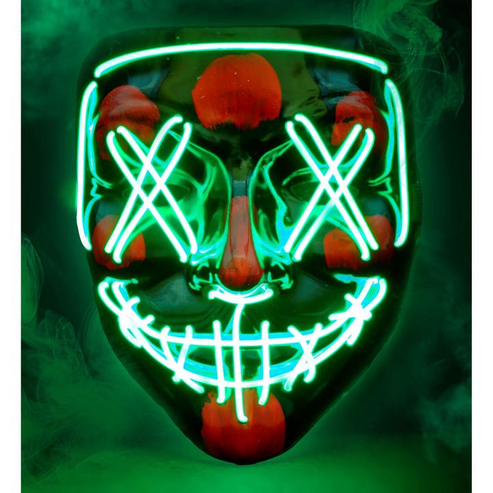 Produktbild Widmann Gruselige X Maske mit Grüner LED Beleuchtung