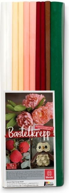 Actual product image Werola Crepe paper autumn colour assorted 31 g/sqm 10 rolls (31 g/m², 1 x)