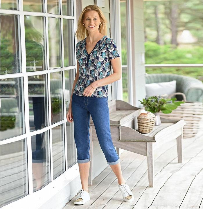 Produktbild Anne Weyburn 3/4-Jeans aus Stretch-Denim (34)