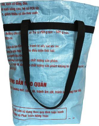 Immagine prodotto Bekos Upcycling - Borsa della spesa grande realizzata con sacchetti di cibo per pesci riciclati di colore