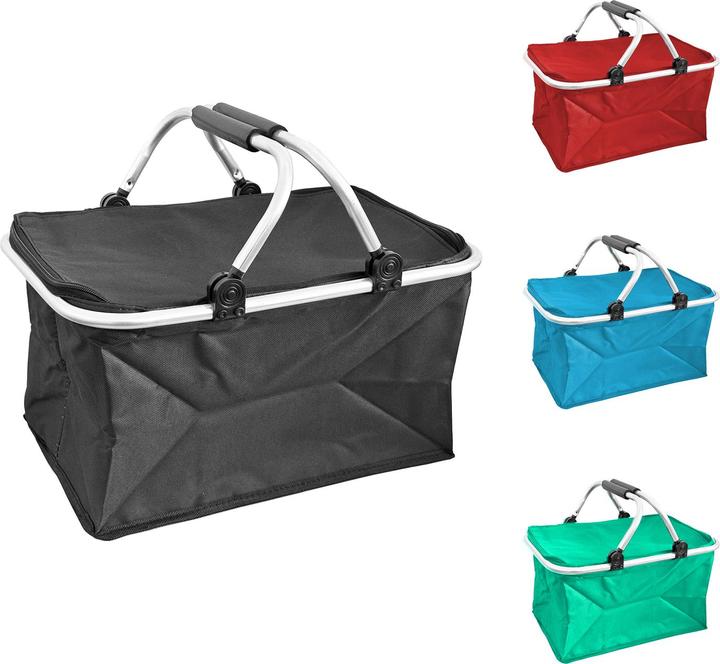 Produktbild Mojawo Shopper Einkaufskorb faltbar mit Aluminiumgestänge und Extrafach