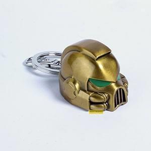 Actual product image Semic Warhammer 40K porte-clés métal Space Marine MKVII Helmet Gold