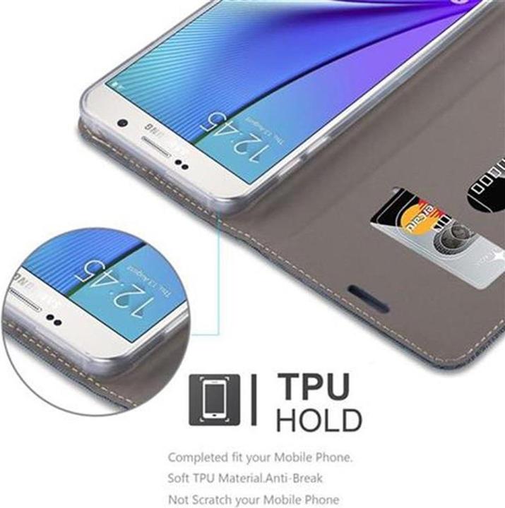 Produktbild Cadorabo Book Jeans Optik Cover (Samsung Galaxy Note 5)