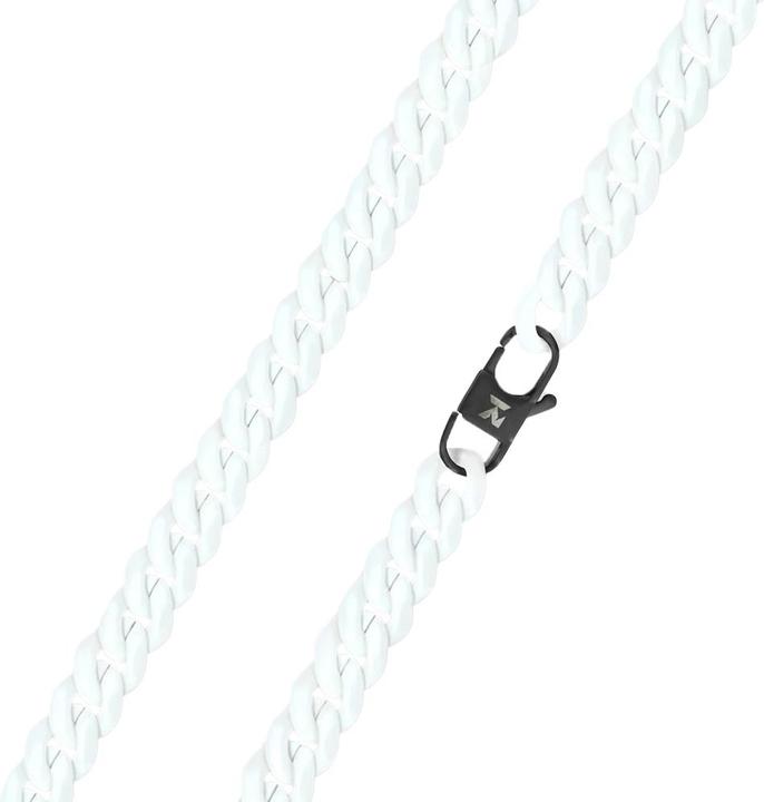 Produktbild K12 - White Cuban Chain - 8 mm (ohne Messing, Zirkoniumoxid)