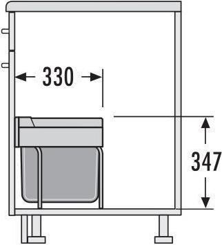 Actual product image Hailo Space-saving tandem S 50 (30 l)