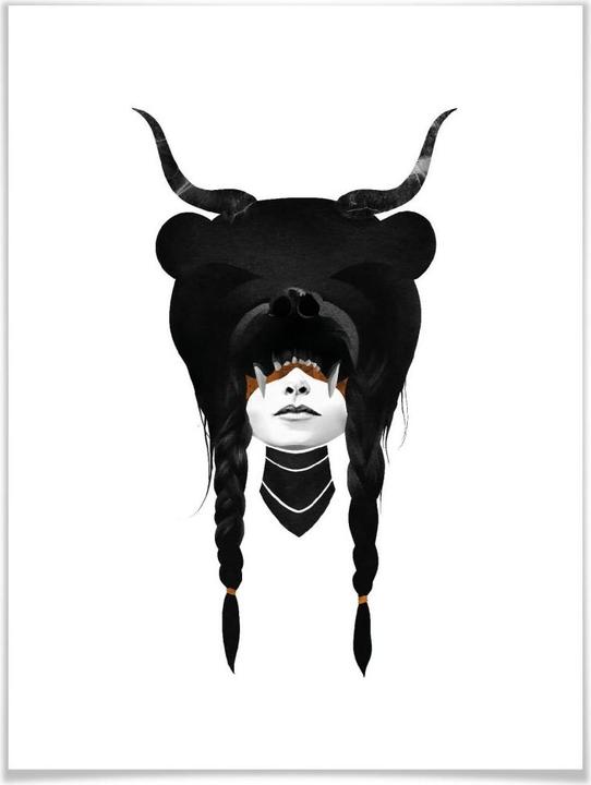 Image du produit Trenddeko Bear Warrior - Guerrière de l'ours (24 x 30 cm)
