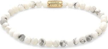 Rebel Rose - Virgin White Gold Beaded Bracelet RR-40112-G - Dimension: 15 cm - XS (15 cm)